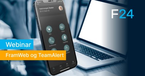 iphone som viser FramWebs varslingsløsning TeamAlert