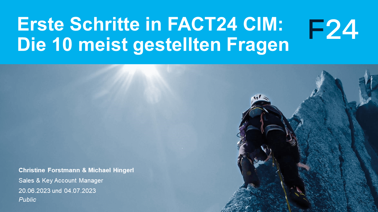 FACT24 CIM Training Begrüßungsfolie