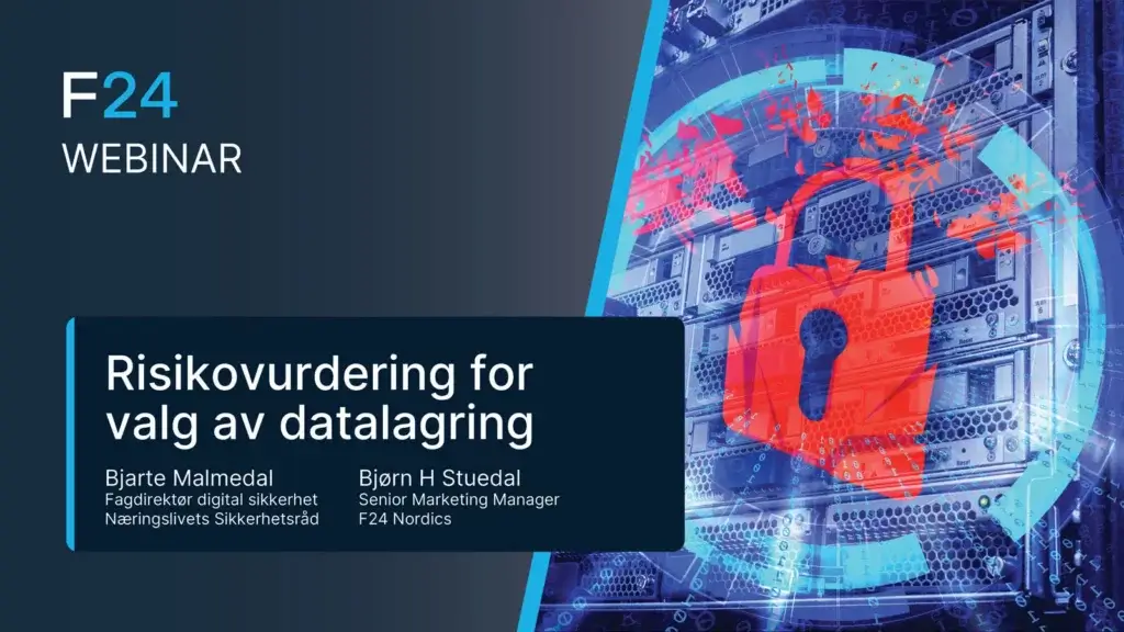 Webinar om risikovurdering for valg av datalagring. 