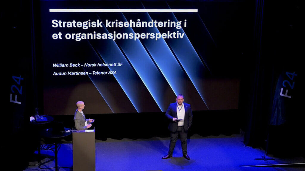 Audun Martinsen, VP Security Governance Global Business Security, Telenor Group
William Beck, Beredskapsrådgiver, Norsk helsenett SF